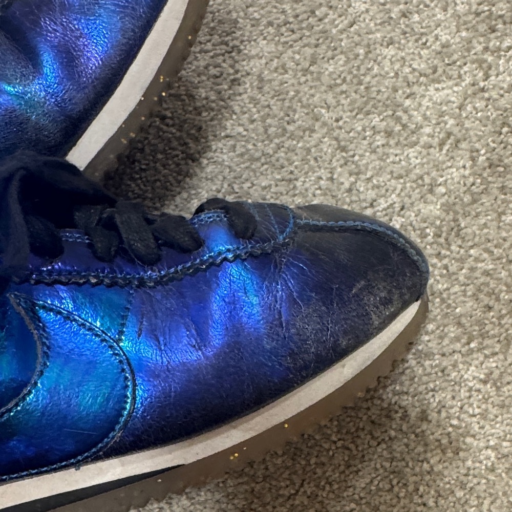 Nike Cortez Iridescent Blue Sneakers - Picture 6 of 15